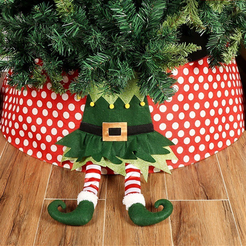Christmas Red White Polka Dot Tree Skirt