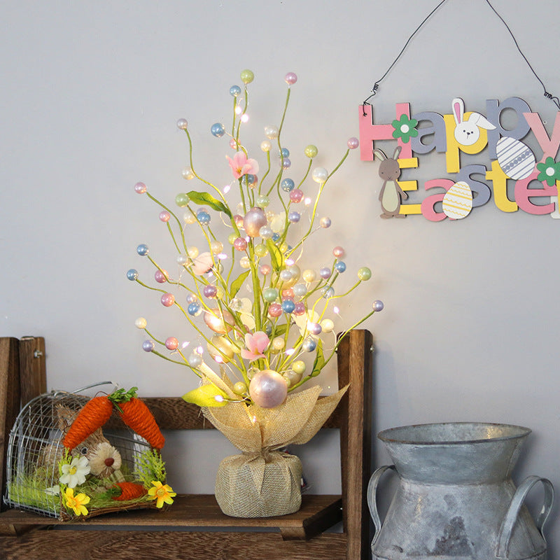 Easter Ornament LED Luminous Scene Desktop, Glowing Easter Egg Decorative Tree, easter decorations, Easter Decor, easter table decor, outdoor easter decorations, shop easter, Decognomes, Spring Decorations