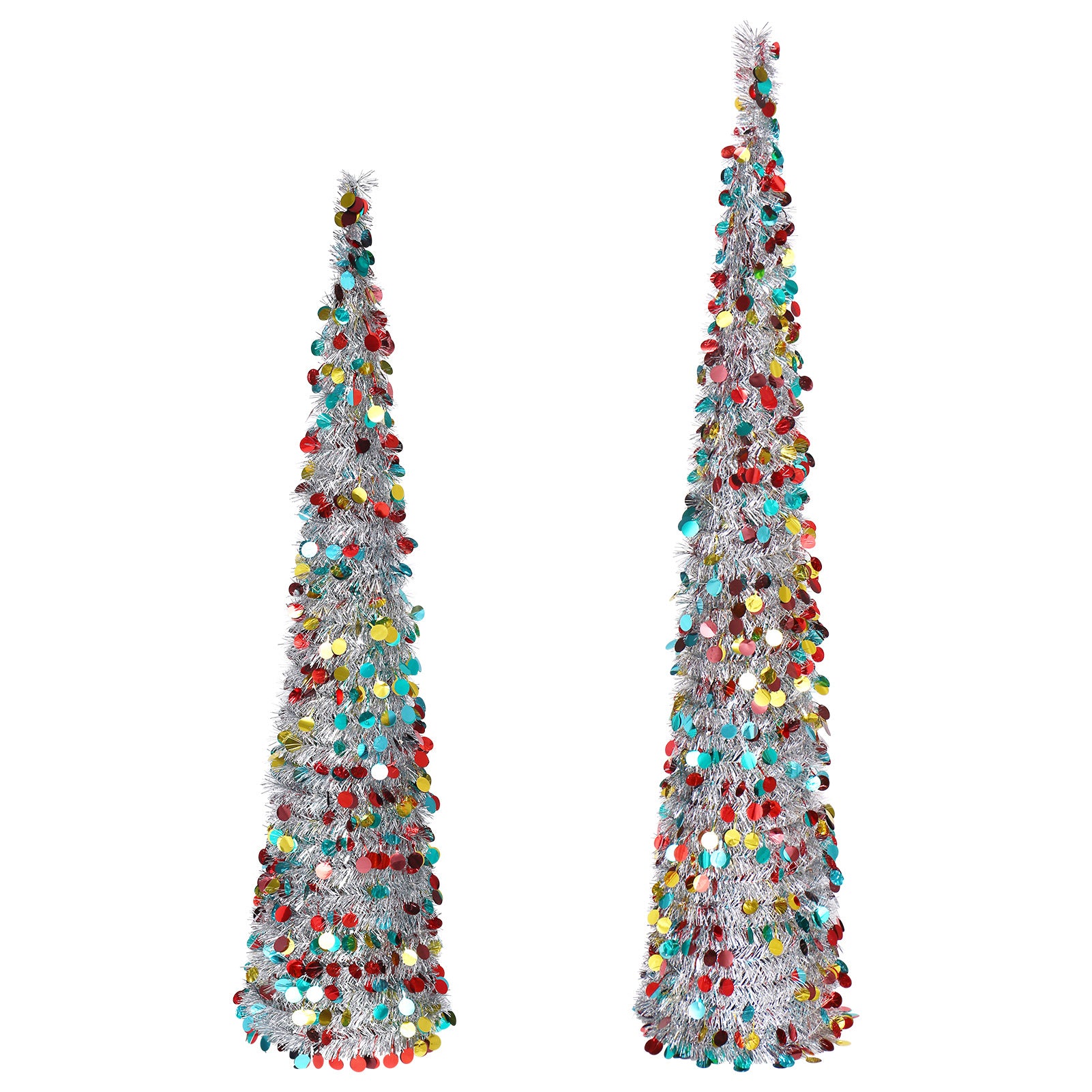Christmas Colorful Retractable Folding Christmas Tree Decorative Ornaments