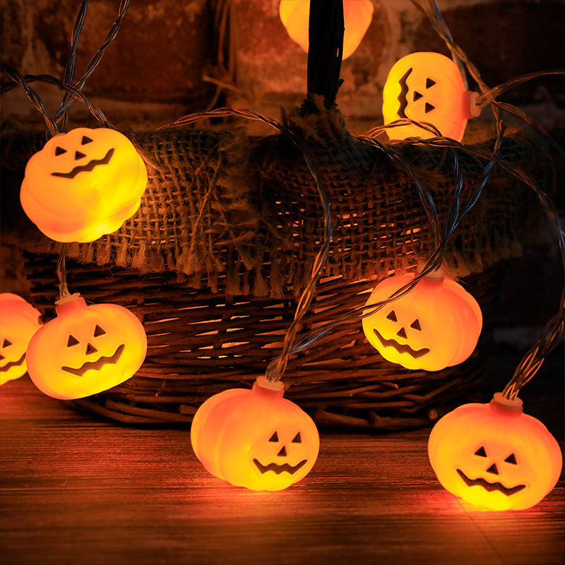 Halloween Ghost Festival Series Led Pumpkin Lamp, Halloween String Lights, Smiley face pumpkin 6.4*5.4cm, hooded pumpkin 5 * 7cm, hooded pumpkin 5*4.6cm, crystal pumpkin 2.5*3.5cm, small pumpkin 4.3 * 3.2cm