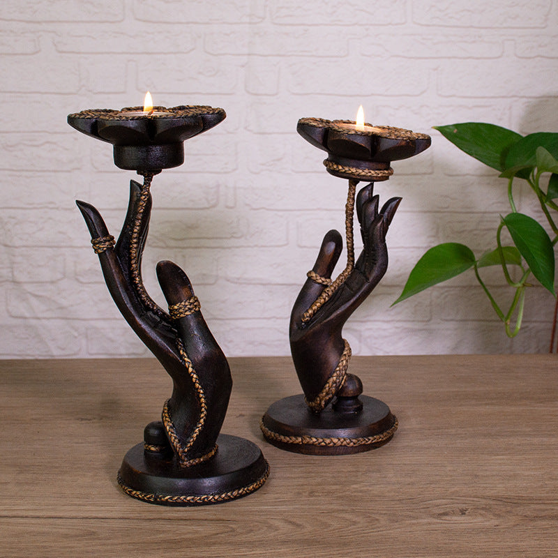 Solid Wood Creative Living Room Restaurant Hotel Bergamot Candle Holder, candle holder, candle stick holder, glass candle holder, iron candle holder, wicker candle holder 2 piece set, candle holders, candlesticks, candle sticks, Luxury candles holders, taper candle holders, candlestick holder, Wooden Candlestick Candle Holder, Metal Candle Holders