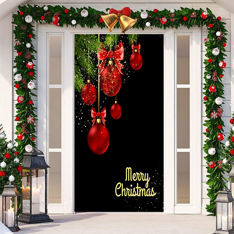 Christmas Festival Door Set Decorative Cloth, Christmas Decoration, Holiday Ornaments, Christmas Decoration Items, Christmas Outdoor Banner, Christmas festive banner