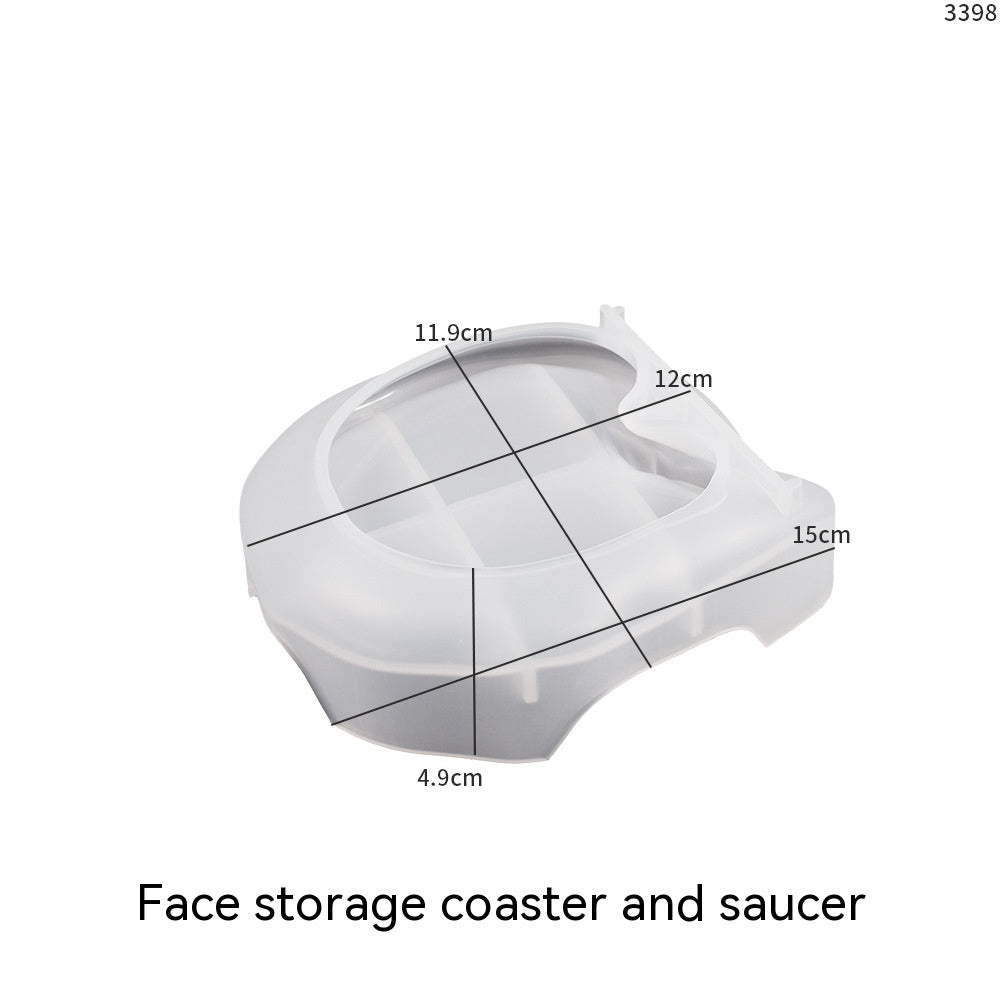 Diy Abstract Art Face Storage Dish Epoxy Mold Gypsum Cement Candle Container Cup Silicone Mold, Silicone candle molds, Christmas tree candle molds, Halloween pumpkin candle molds, Easter egg candle molds, Animal candle molds, Sea creature candle molds, Fruit candle molds, Geometric candle molds, Abstract candle molds, DIY candle making molds,