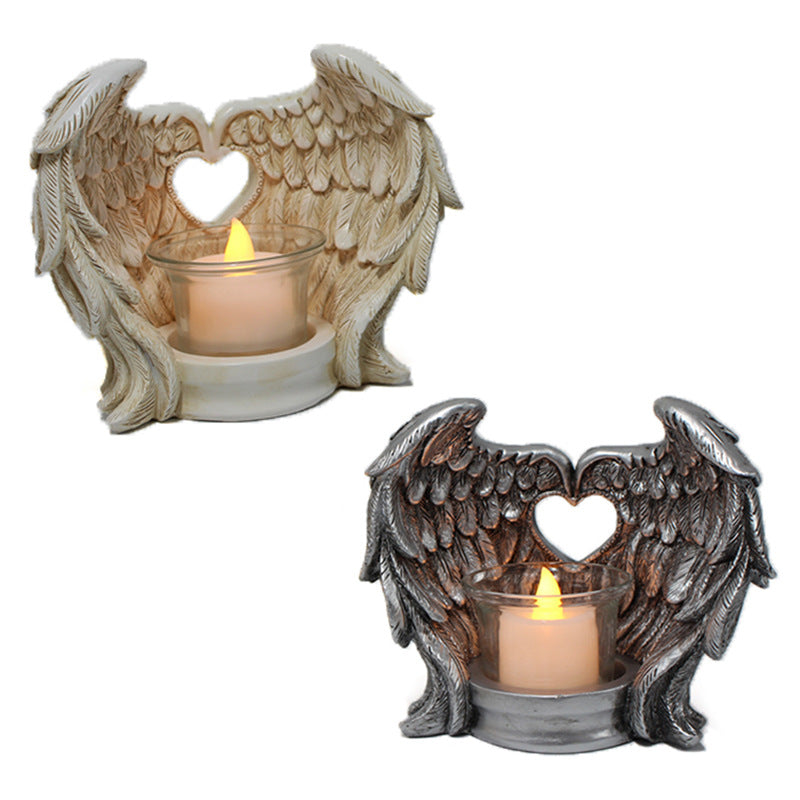 Resin Wing Candle Holder Ornaments Creative Home, candle holder, candle stick holder, glass candle holder, iron candle holder, wicker candle holder 2 piece set, candle holders, candlesticks, candle sticks, Luxury candles holders, taper candle holders, candlestick holder, Wooden Candlestick Candle Holder, Metal Candle Holders