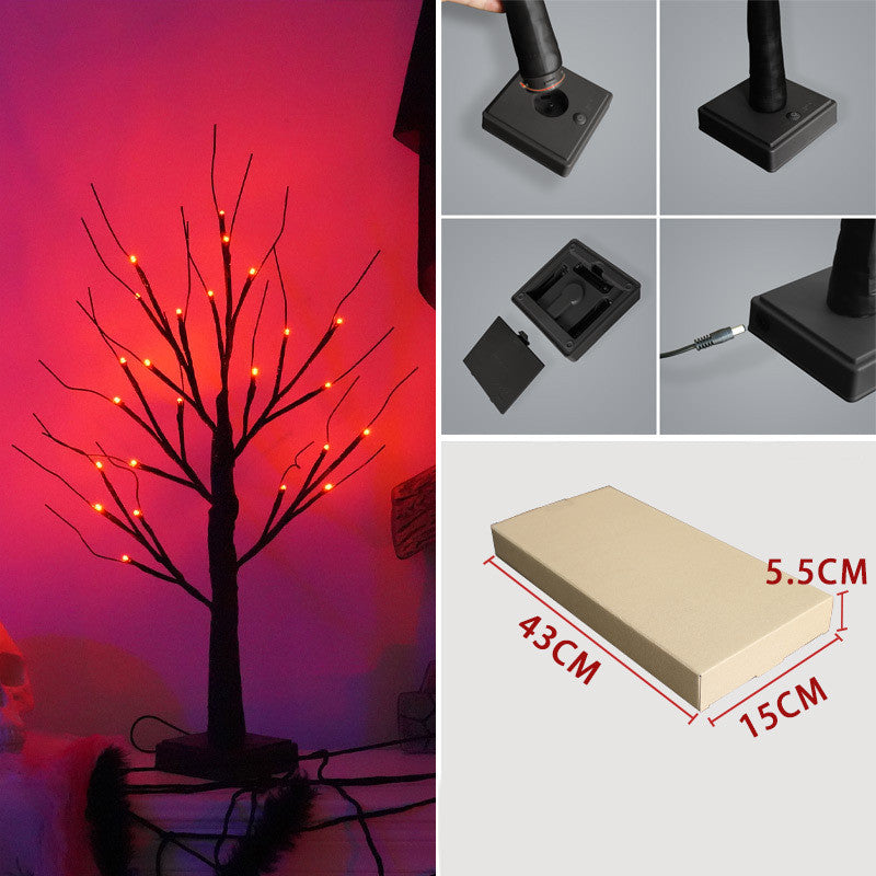 Halloween Tree Light Led Holiday Party Layout Home Decorative Lamp