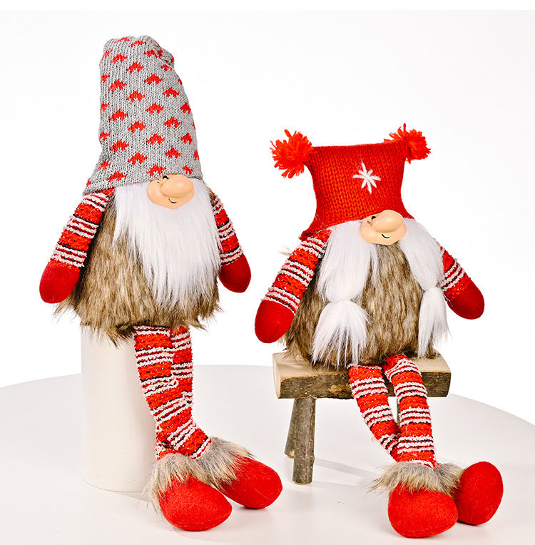 Christmas Decorations Christmas Hanging Legs Rudolf Faceless Doll Decoration