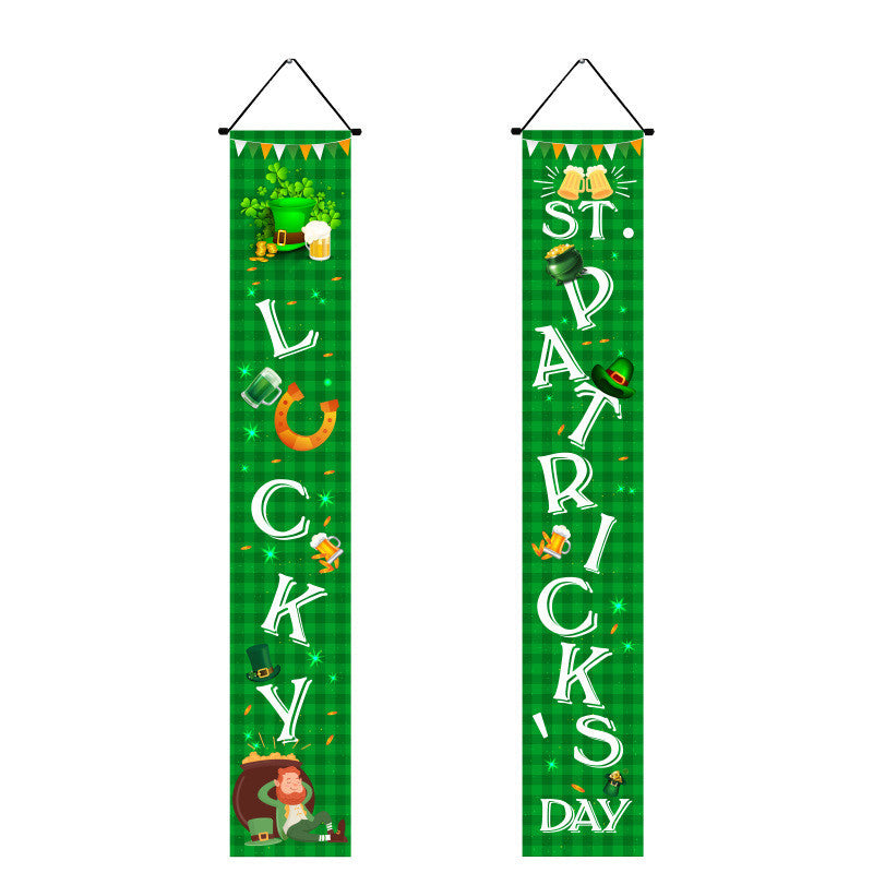 Irish National Day Porch Couplet With Flag, st patricks day decorations, st patricks day decor, st patrick's day decorations, st patrick day decorations, Irish Décor, irish ornaments, Decognomes, St. Patrick's Day Party Supplies, St. Patrick's Day Decorations: Shamrock, Irish & Leprechaun