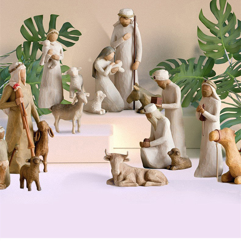 Christmas decoration items, Christmas decoration, Christmas home decoration, Resin Nativity Set Of 20PCS