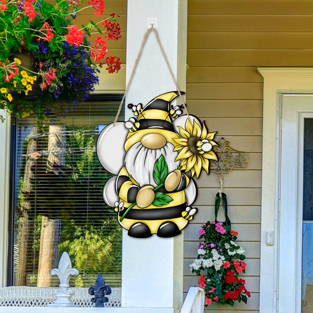 Wooden Wall Pendant Pastoral Style Hanging Bee Sunflower, Honey Bee Gnomes For Sale, Bumble Bee Gnomes, Honey Bee Gnomes Fabric, Honey Bee Gnomes Quilt Pattern, Ceramic Bee Gnome, Bee Garden Gnome, Diy Bee Gnomes, Bee Happy gnomes, Bee Kind Gnome, Bee Hive Gnomes.