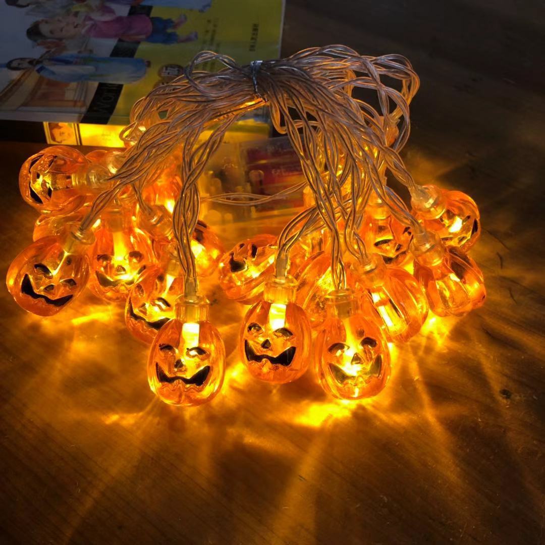 Halloween Ghost Festival Series Led Pumpkin Lamp, Halloween String Lights, Smiley face pumpkin 6.4*5.4cm, hooded pumpkin 5 * 7cm, hooded pumpkin 5*4.6cm, crystal pumpkin 2.5*3.5cm, small pumpkin 4.3 * 3.2cm