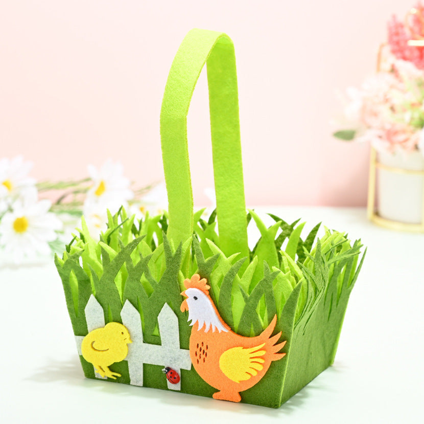 Easter Decorations Bunny Square Handy Non Woven Basket Decoration, easter decorations, Easter Decor, easter table decor, outdoor easter decorations, shop easter, Decognomes, Spring Decorations