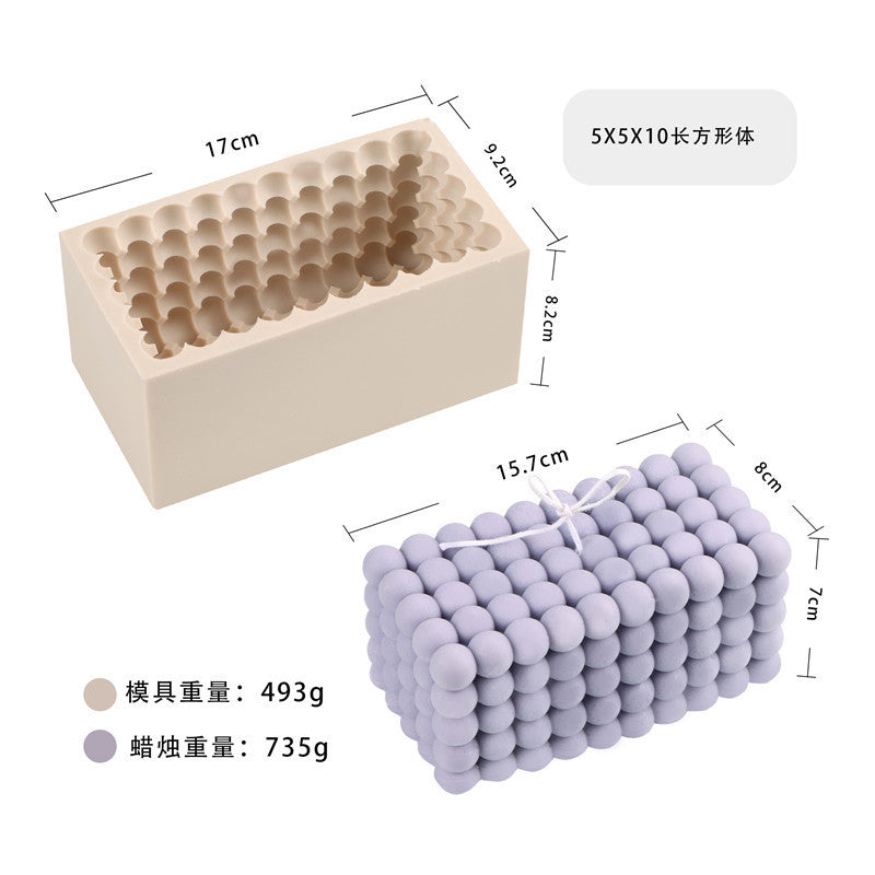 Silicone Square Three-dimensional Geometry Drill Face Rubik's Cube Aromatherapy Gypsum Liquid Silicone Candle Fondant Mold