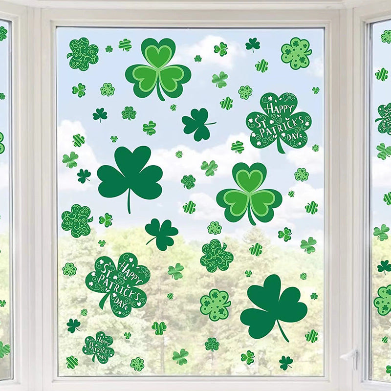 St Patrick's Day Window Stickers Window Glass Sticker, St. Patrick's Day Balloon Party Decoration Supplies, Shamrock garland, Leprechaun hat, Pot of gold, Irish flag bunting, Green clover decorations, Lucky charms decor, St. Patrick's Day banners, Celtic-themed ornaments, Rainbow-inspired decor, Green-themed party supplies, Irish Festival Decoration Items,  St Patricks Day Decoration Items, Decognomes,