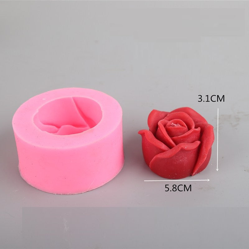 Three-dimensional Rose Candle Silicone Material DIY Mold, Geometric candle molds, Abstract candle molds, DIY candle making molds, Aromatherapy Candles, Scented Candles, Decognomes,