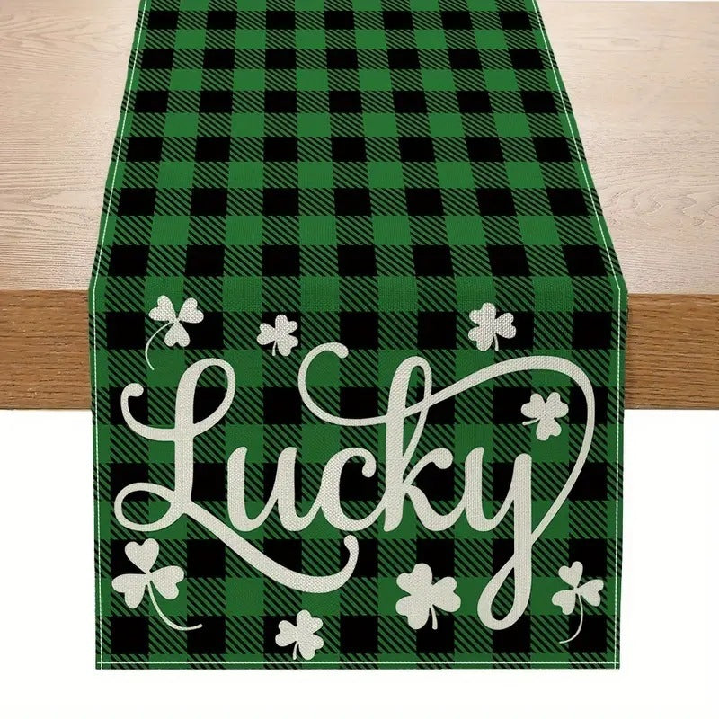 Shengpa Festival Table Runner Linen Printed Tablecloth Home, st patricks day decorations, st patricks day decor, st patrick's day decorations, st patrick day decorations, Irish Décor, irish ornaments, Decognomes, St. Patrick's Day Party Supplies, St. Patrick's Day Decorations: Shamrock, Irish & Leprechaun, St Patrick's Day Decorations table cloth