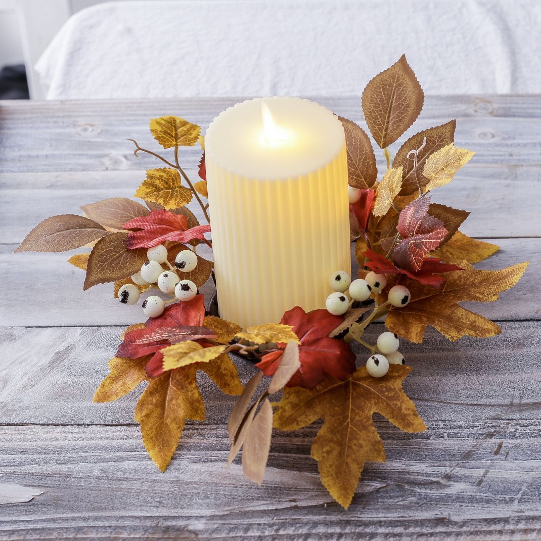 Halloween Maple Leaf Candlestick Fruit Candle Garland