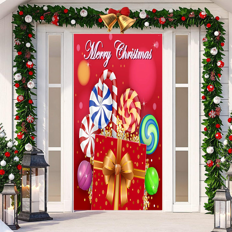 Christmas Festival Door Set Decorative Cloth, Christmas Decoration, Holiday Ornaments, Christmas Decoration Items, Christmas Outdoor Banner, Christmas festive banner