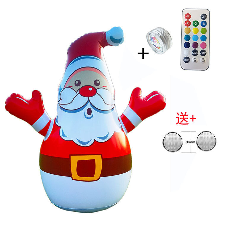 80CMLED Remote Control Luminous Inflatable Tumbler Santa Claus