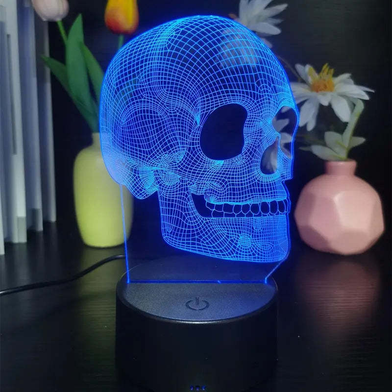 3D Small Night Lamp Halloween Skull Outdoor Light LED Energy Saving Lamp Gift Decoration