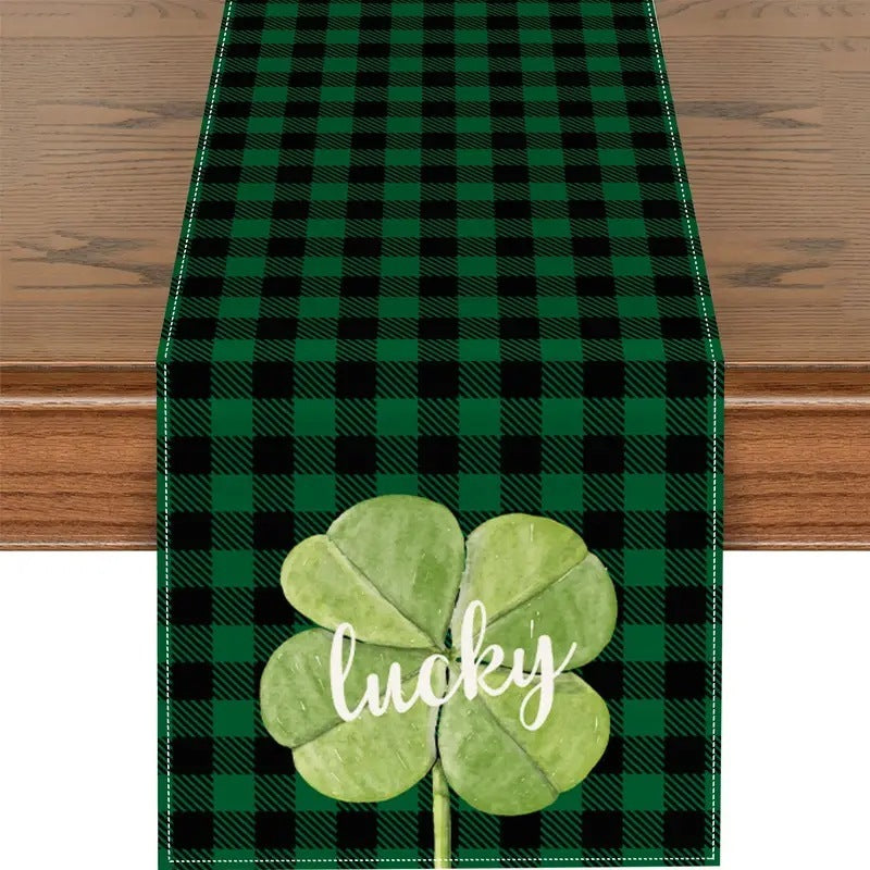 Shengpa Festival Table Runner Linen Printed Tablecloth Home, st patricks day decorations, st patricks day decor, st patrick's day decorations, st patrick day decorations, Irish Décor, irish ornaments, Decognomes, St. Patrick's Day Party Supplies, St. Patrick's Day Decorations: Shamrock, Irish & Leprechaun, St Patrick's Day Decorations table cloth