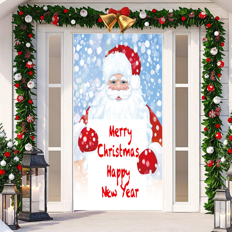 Christmas Festival Door Set Decorative Cloth, Christmas Decoration, Holiday Ornaments, Christmas Decoration Items, Christmas Outdoor Banner, Christmas festive banner