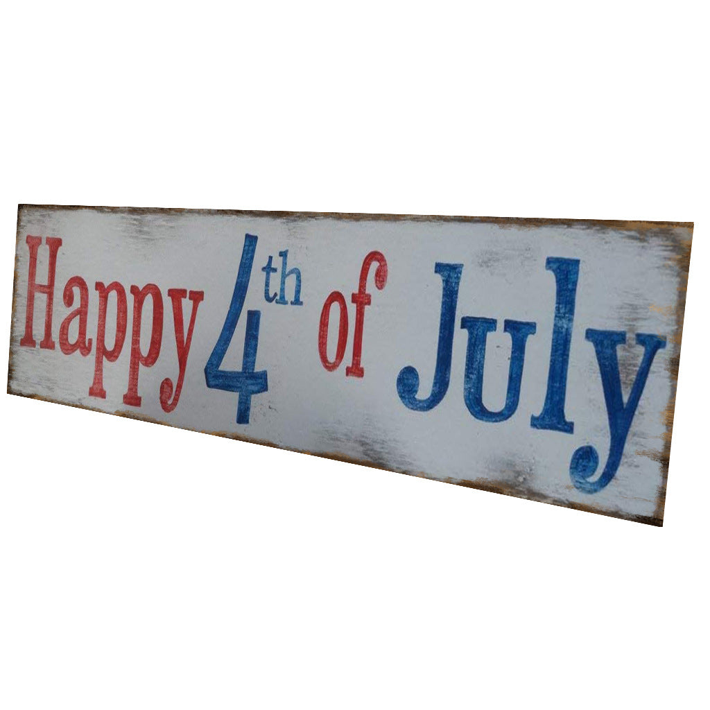 July 4th centerpieces, 4th of july wooden ornaments, Independence Day English Letter Rectangle Wooden Craftwork, 4th of July decorations, American flag decorations, Patriotic decorations, Red, white and blue decorations