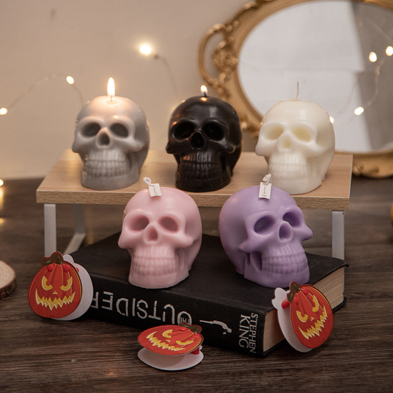 Halloween Skull Aromatherapy Candle Handmade, Silicone candle molds, Christmas tree candle molds, Halloween pumpkin candle molds, Easter egg candle molds, Animal candle molds, Sea creature candle molds, Fruit candle molds, Geometric candle molds, Abstract candle molds, DIY candle making molds,