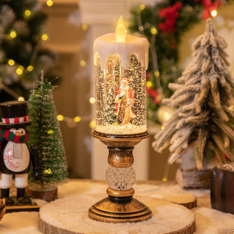Christmas Decorations Candle Light Scene Layout, Christmas Electric Candle, Christmas Designer Candle