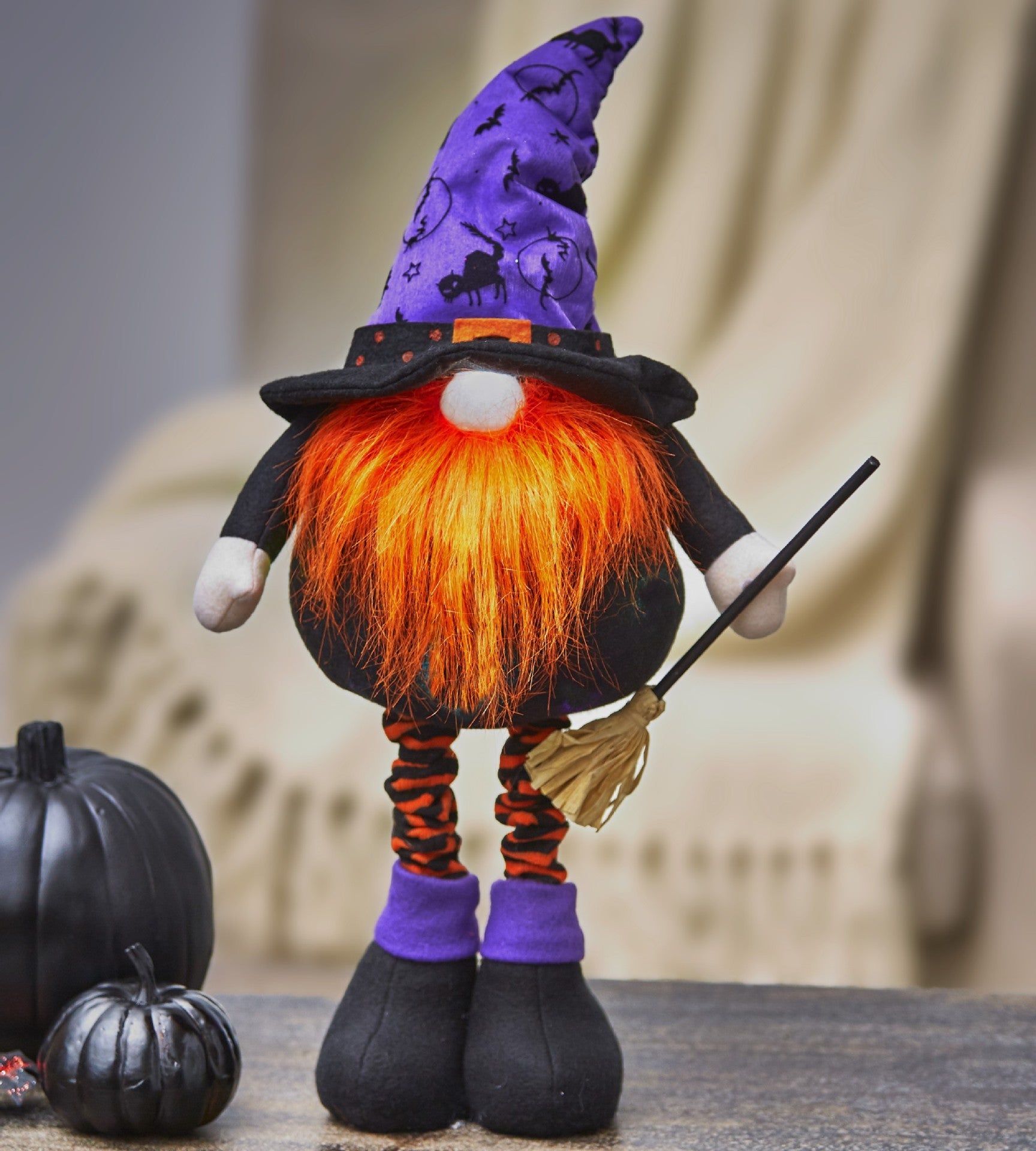 Halloween Decorations Slim Retractable Faceless Elderly Ornaments