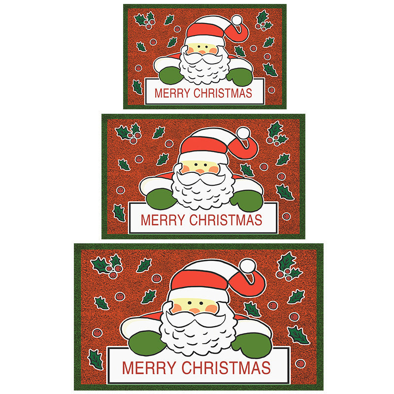 Non-slip Dirt-resistant Cut Christmas Entrance Carpet