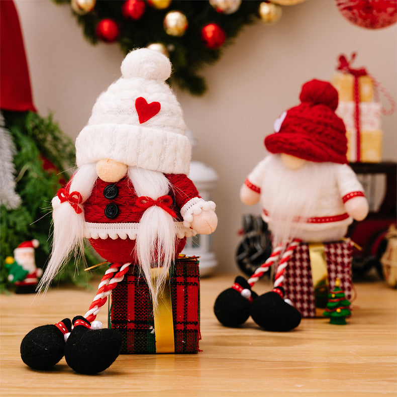 Faceless Doll Hanging Leg Ornaments Christmas Love