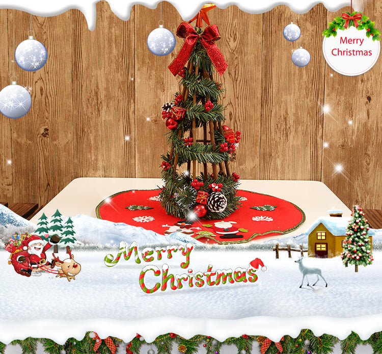 Christmas Decorations 46CM Non-woven Fabric Christmas-tree Skirt