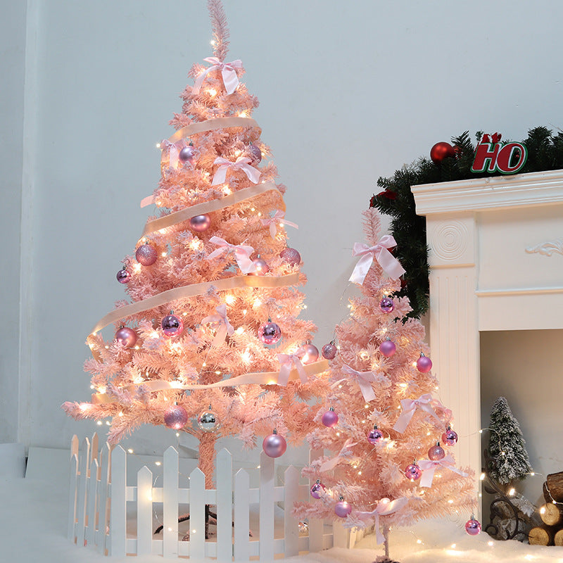 PinkChristmas Tree Package Home Flocking Decoration