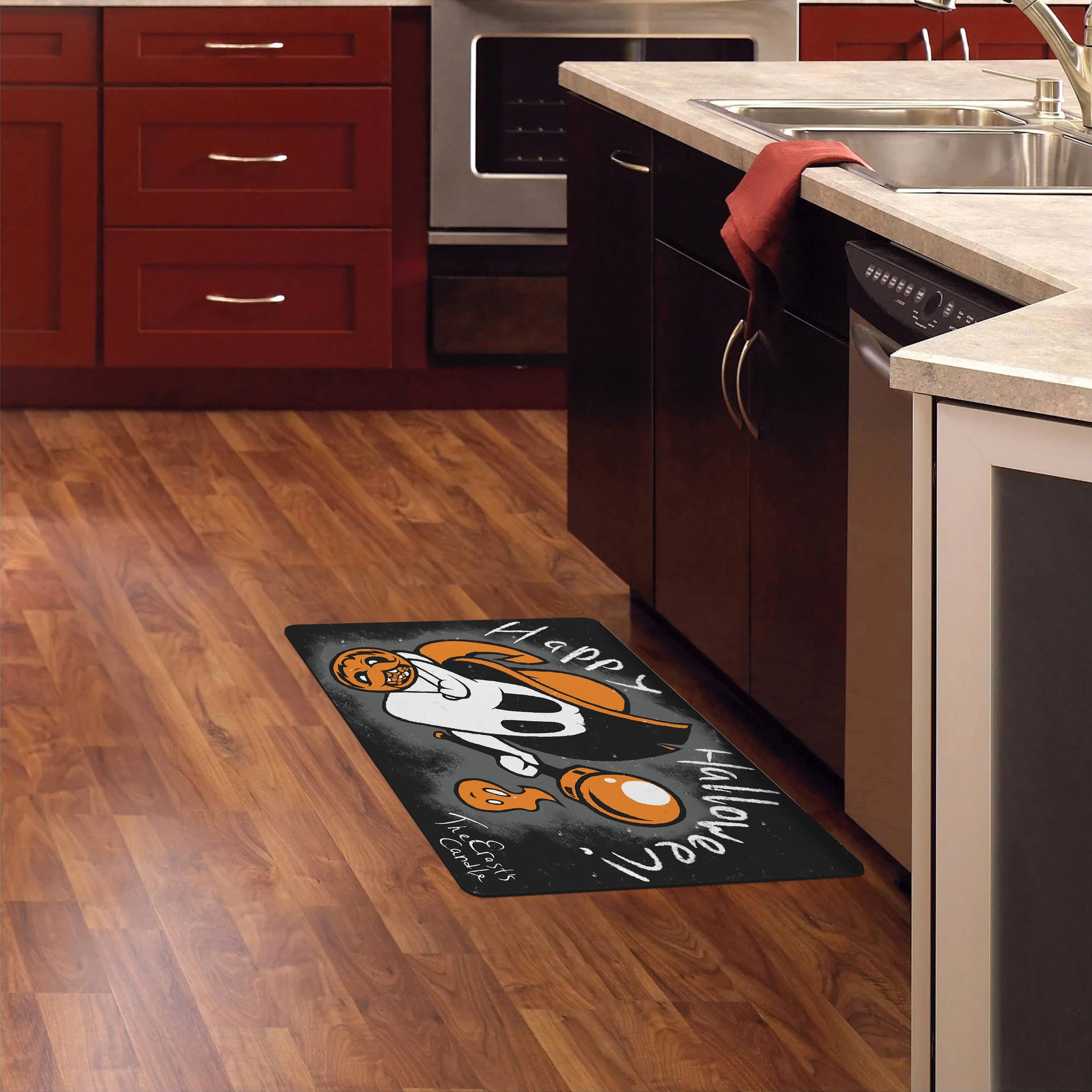 Halloween Q Version Ghost Kitchen Anti-slip Floor Mat, Halloween decorations items, Halloween masks, Halloween props, Halloween animatronics, Halloween inflatables, Halloween lights, Halloween fog machines, Halloween spider webs, Halloween lanterns, Halloween banners, Halloween streamers, Halloween tableware, Halloween centerpieces, Halloween party favors, Halloween yard stakes, Halloween tombstones, Halloween candles, Halloween wreaths, Halloween garlands
