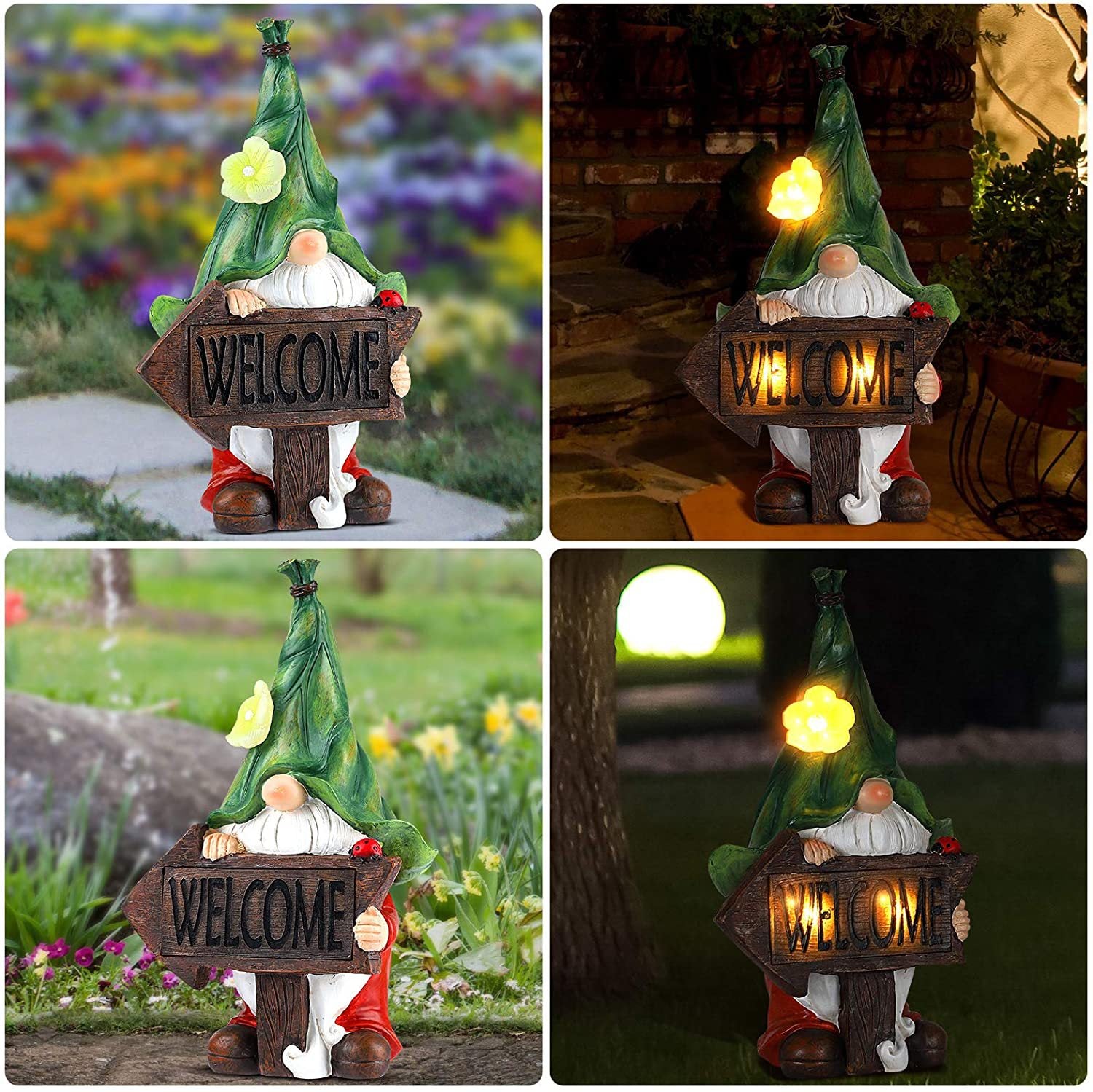 Creative Outdoor Solar Decorative Lamp Garden Garden Crafts Resin Statue Ornaments