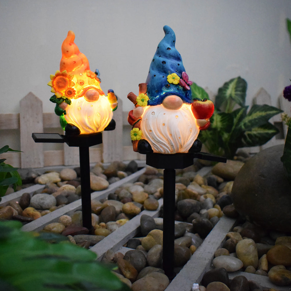 Solar Energy Cartoon Resin Ground Fine Outdoor Yard Lamp Garden Decoration