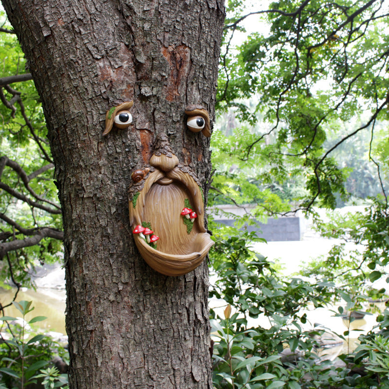 Outdoor Courtyard Garden Decoration Easter Tree Face Mushroom, easter decorations, Easter Decor, easter table decor, outdoor easter decorations, shop easter, Decognomes, Spring Decorations