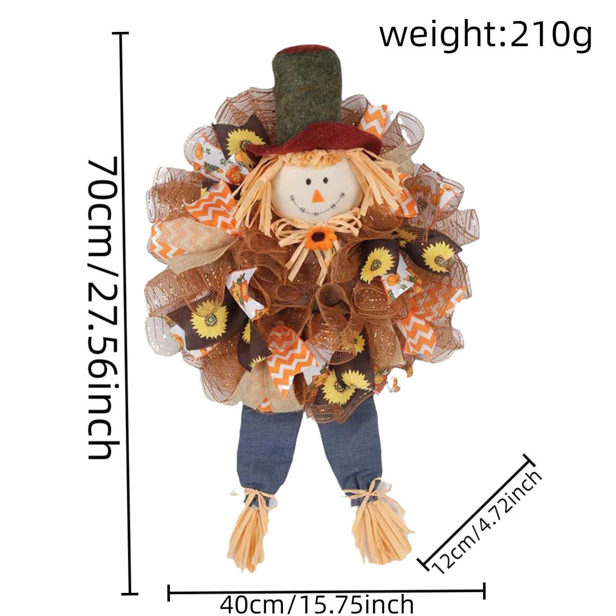 Thanksgiving Garland Simulation Scarecrow Wall Hanging Decorations