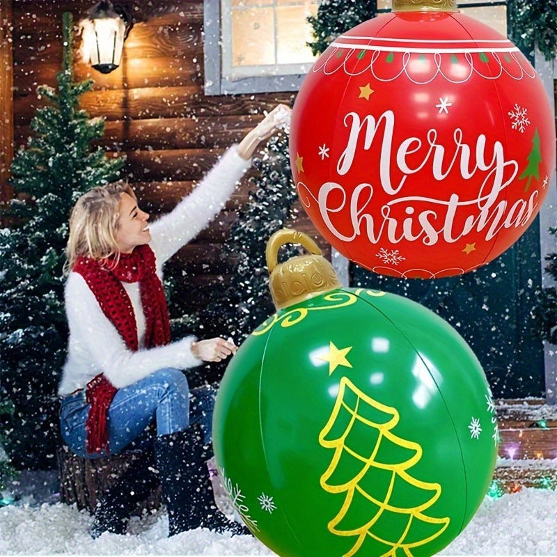 2 Piece Inflatable Christmas Balls Christmas Halloween Decorative Balls