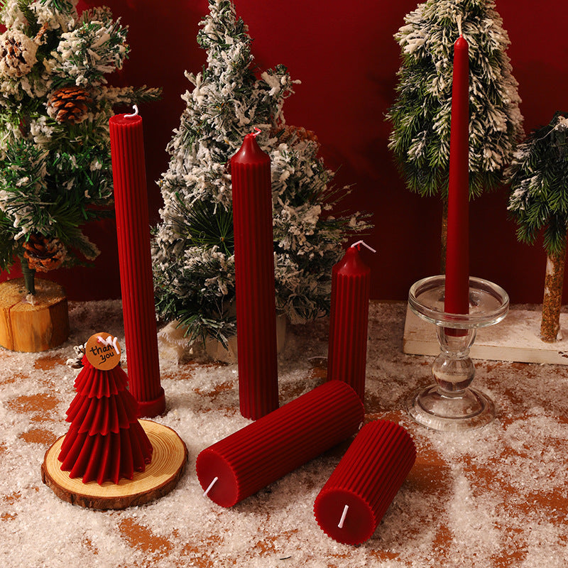 Christmas Wine Red Aromatherapy Candle Atmosphere Decoration