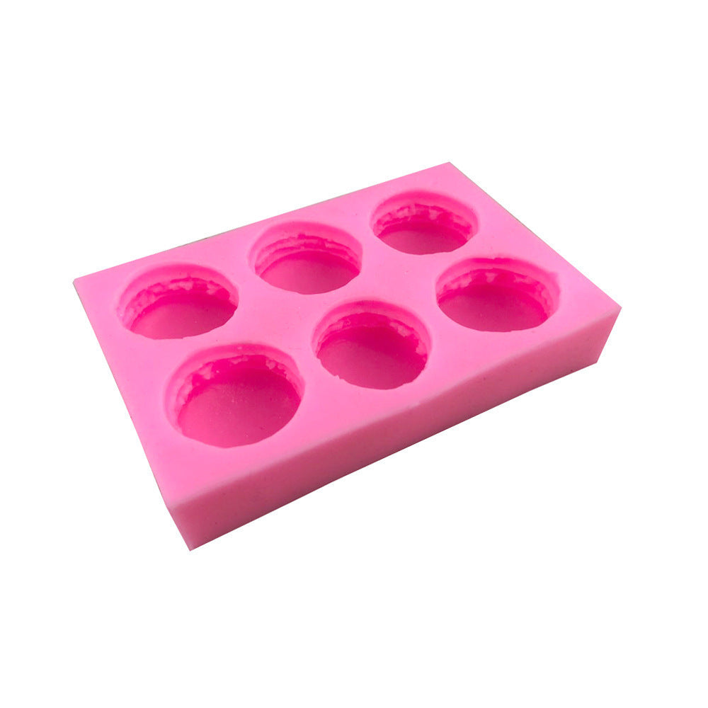 6 macaron silicone mold