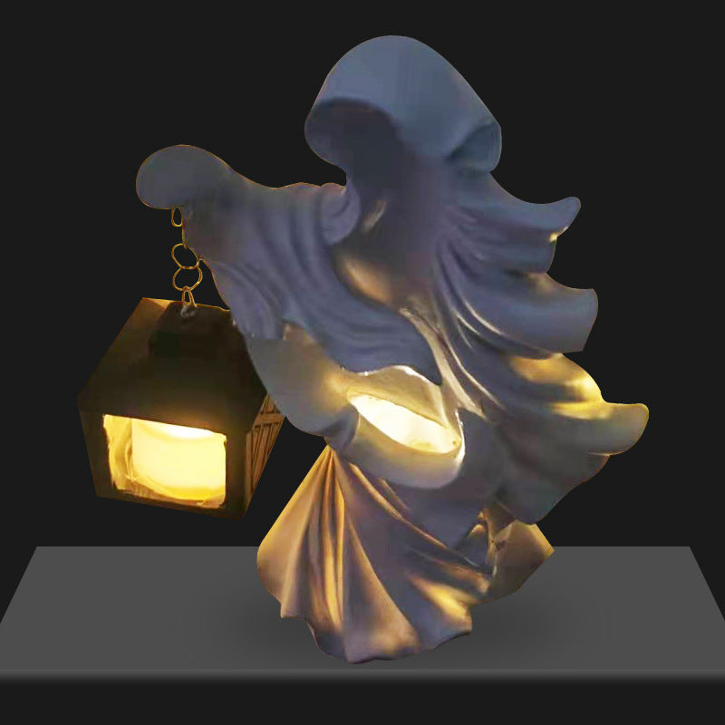 Lantern Halloween Resin Ornament Lantern Witch