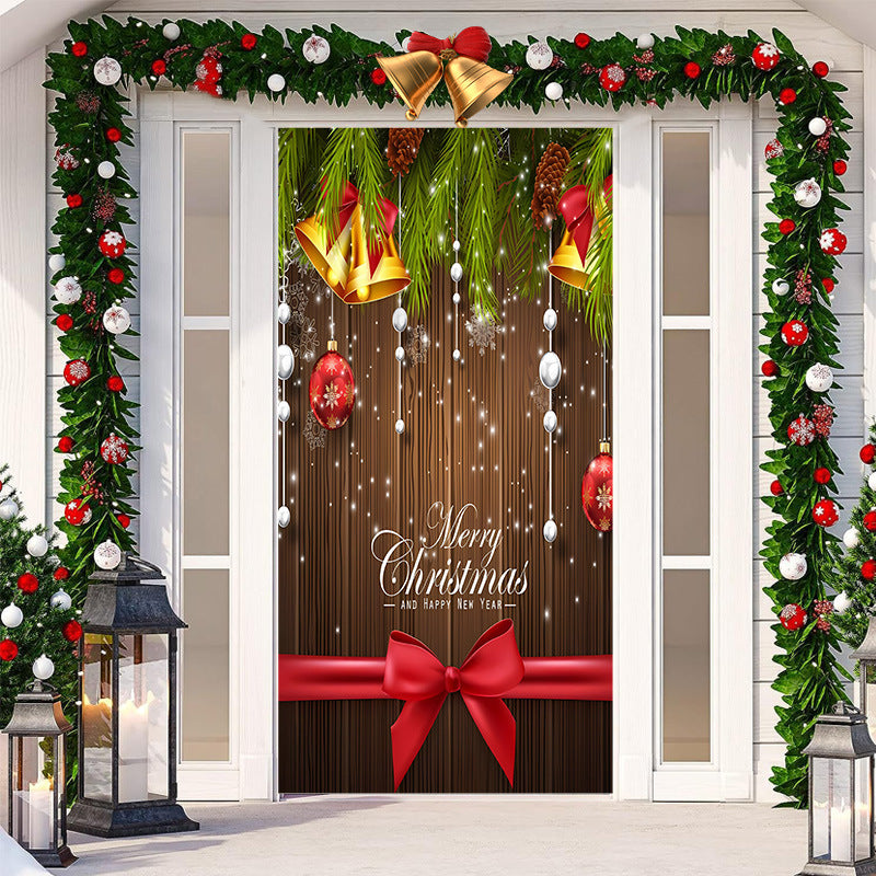 Christmas Festival Door Set Decorative Cloth, Christmas Decoration, Holiday Ornaments, Christmas Decoration Items, Christmas Outdoor Banner, Christmas festive banner