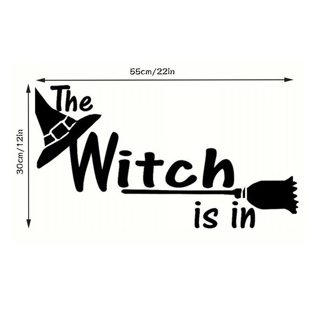 Witch Hat English Alphabet Halloween Wall Sticker