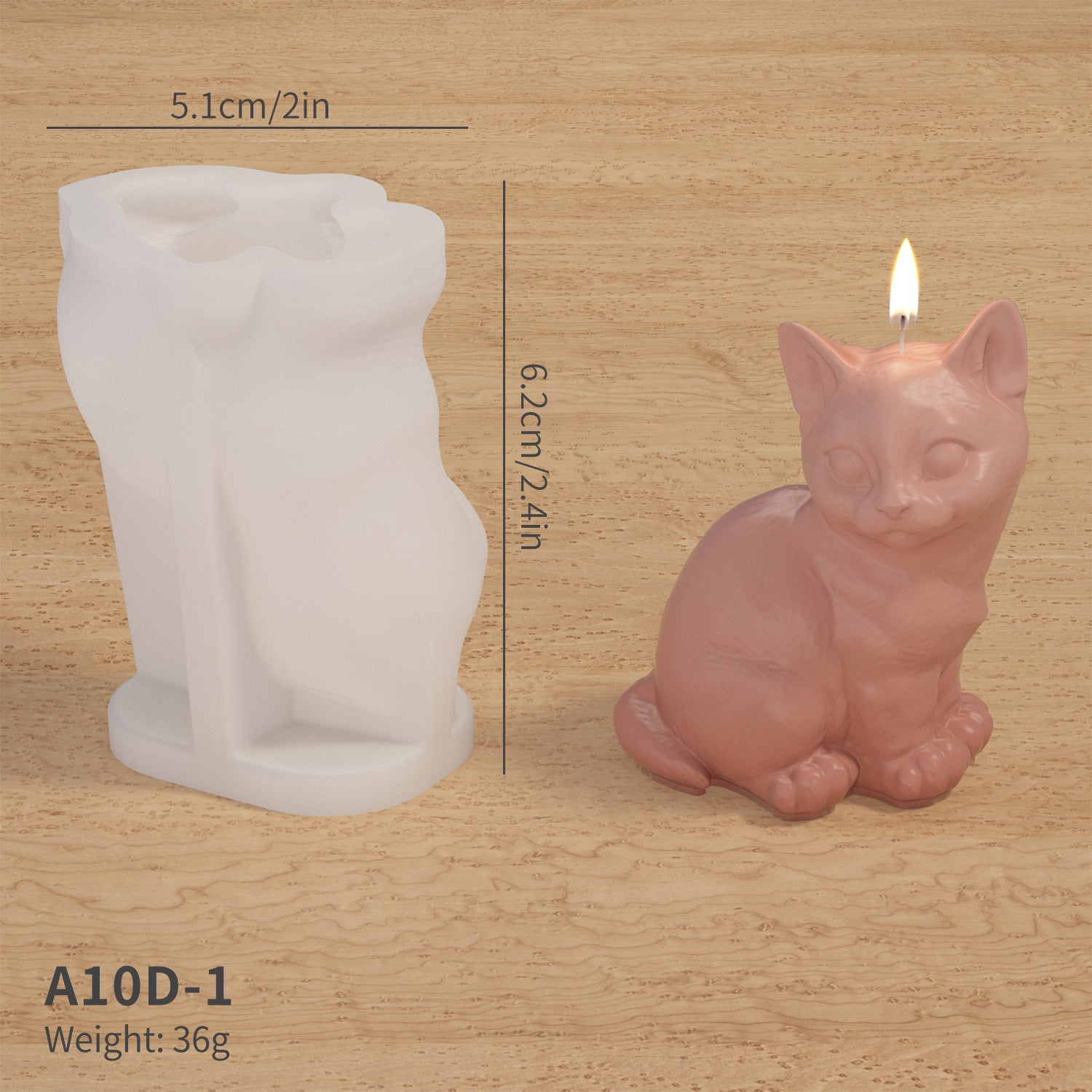 Pinch Mold Three-dimensional Animal Kitten Plaster Epoxy Silicone Mold Aromatherapy Candle Mould