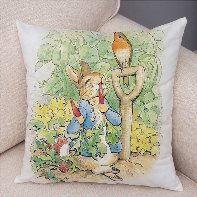 Cartoon Rabbit Peach Skin Fabric Pillow Cover Home Decoration Sofa Cushion Cover Seat Cover Easter Amazon AliExpress, easter decorations, Easter Decor, easter table decor, outdoor easter decorations, shop easter, Decognomes, Spring Decorations