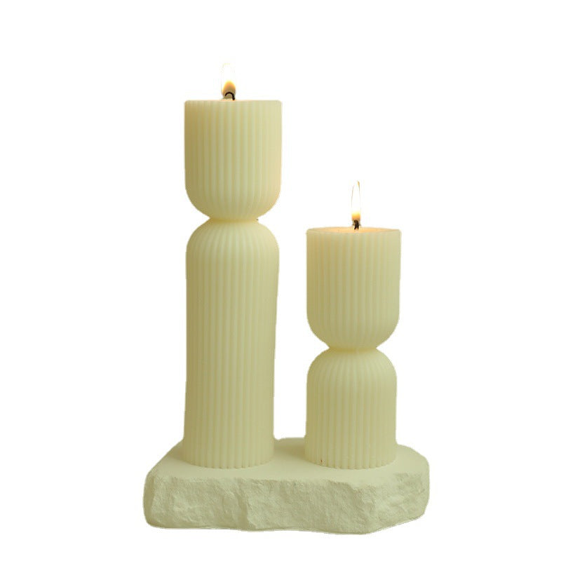 Aromatherapy Candle Handmade Creative Geometric Column