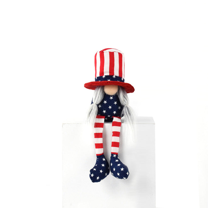 Decoration US July 4th Commemorative Gift Cute Dwarf Dwarf Cloth Arts And Crafts, 4th July gnomes, Independence Day gnomes, Patriotic gnomes, American flag gnomes, Uncle Sam gnomes, Fireworks gnomes, Red, white, and blue gnomes, Bald eagle gnomes, Liberty bell gnomes, Stars and stripes gnomes, Statue of Liberty gnomes, Patriotic decorations, Happy Independence Day gnomes