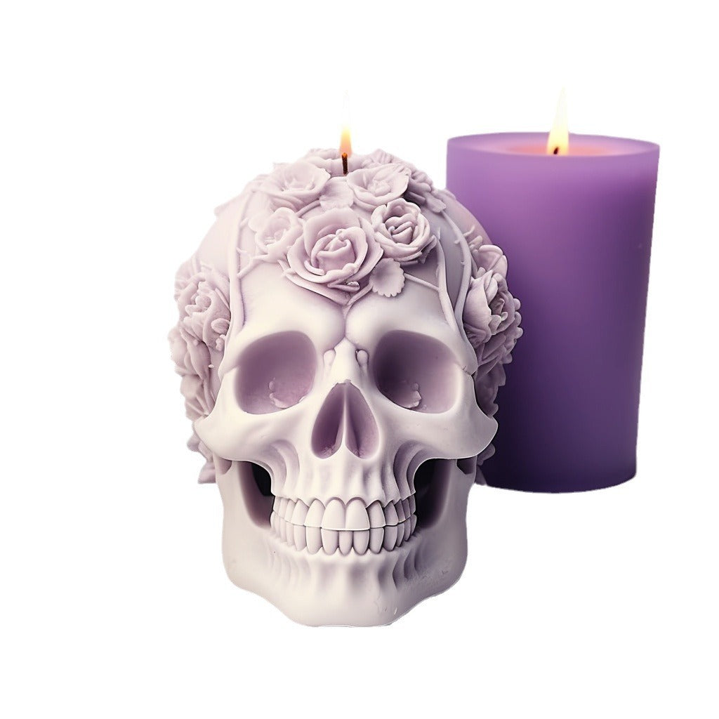 Rose Skull Aromatherapy Candle Mould