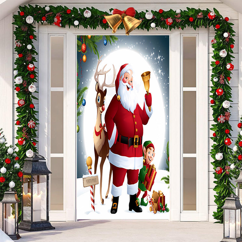 Christmas Festival Door Set Decorative Cloth, Christmas Decoration, Holiday Ornaments, Christmas Decoration Items, Christmas Outdoor Banner, Christmas festive banner